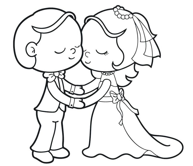 L’Amour du Mariage coloring page