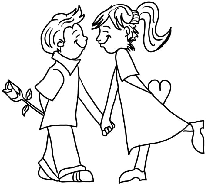 L’amour coloring page