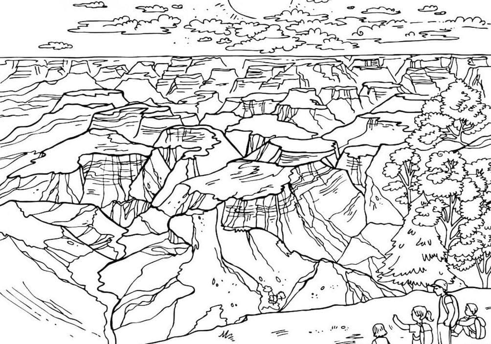 Le Grand Canyon coloring page