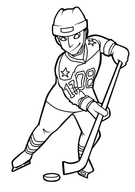 Coloriage Le Hockey sur Glace