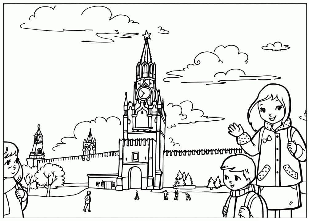 Le Kremlin de Moscou coloring page