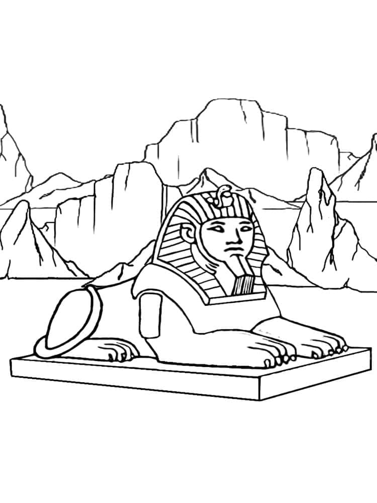 Le Sphinx de Gizeh coloring page