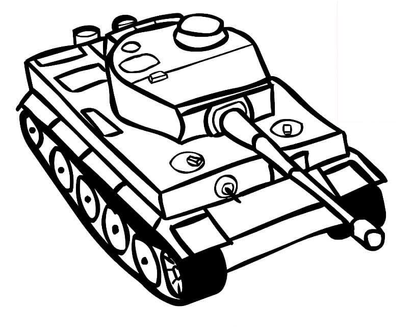 Le Tank coloring page