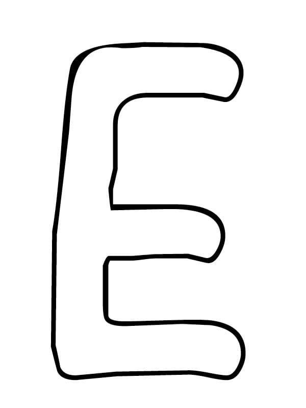 Lettre E Gratuite coloring page