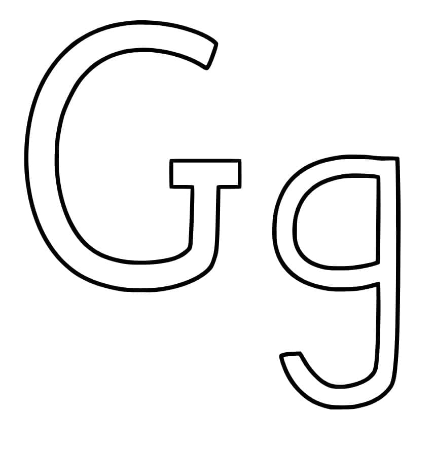 Coloriage Lettre G Pour Enfants