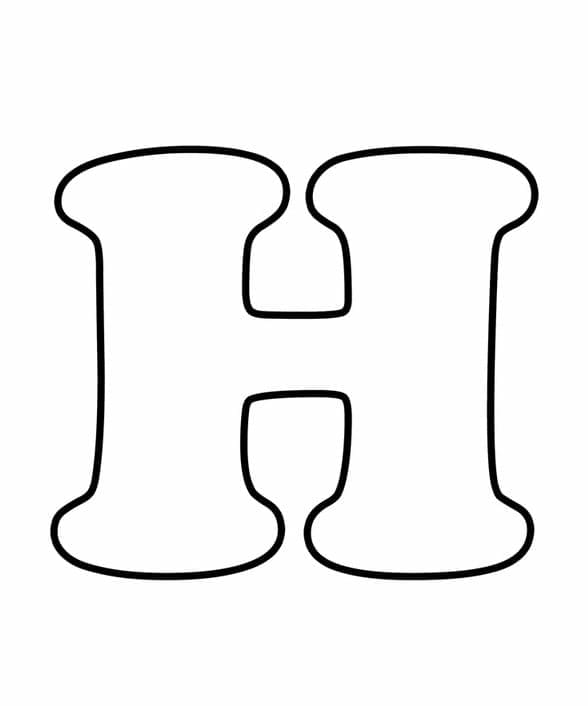 Lettre H Pour Enfants coloring page
