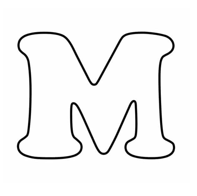 Lettre M Simple coloring page