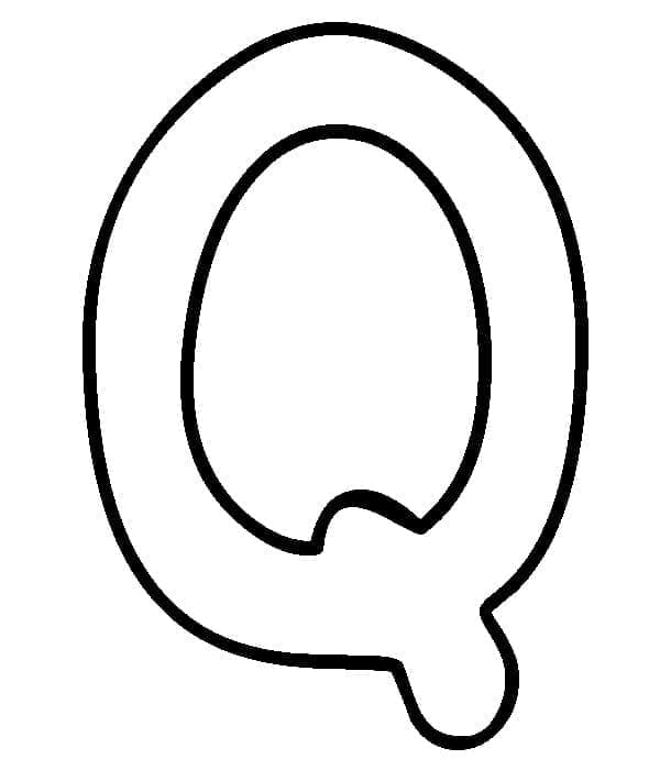 Lettre Q Facile coloring page