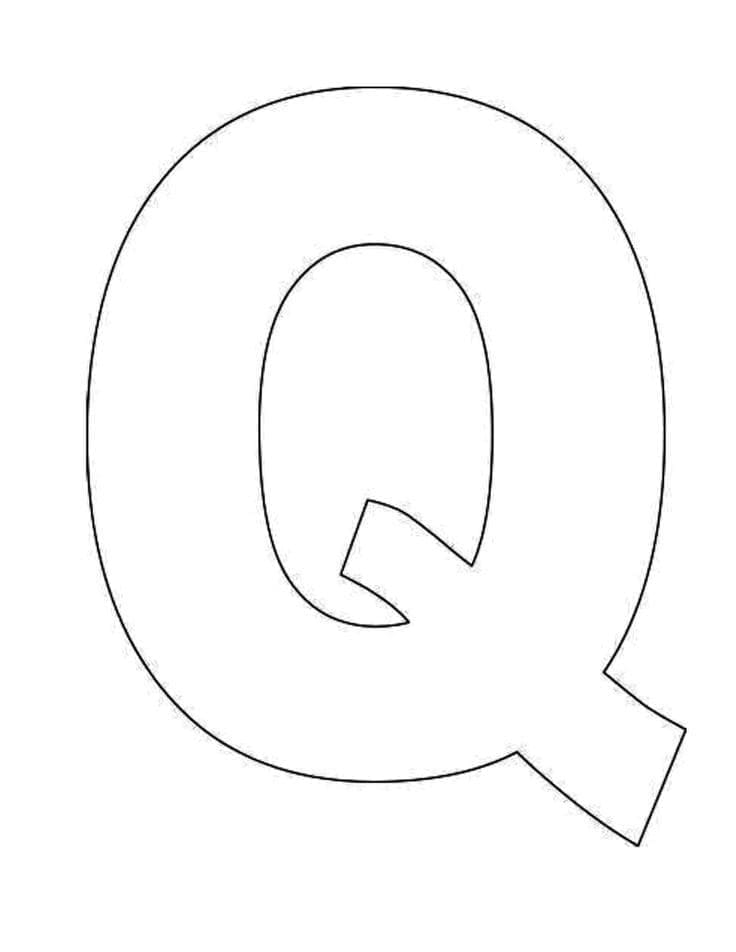 Lettre Q Majuscule coloring page