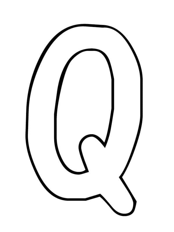 Lettre Q Simple coloring page