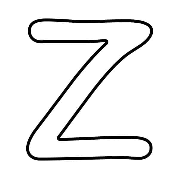 Lettre Z Facile coloring page