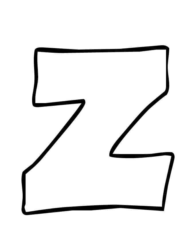 Coloriage Lettre Z Pour les Enfants