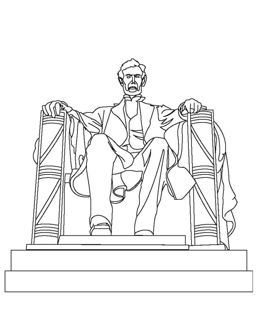 Lincoln Memorial à Washington, DC coloring page