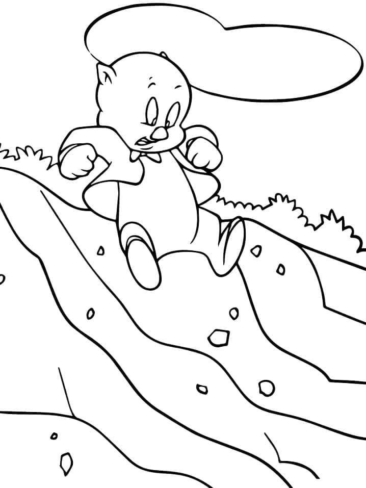 Looney Tunes Porky Pig coloring page