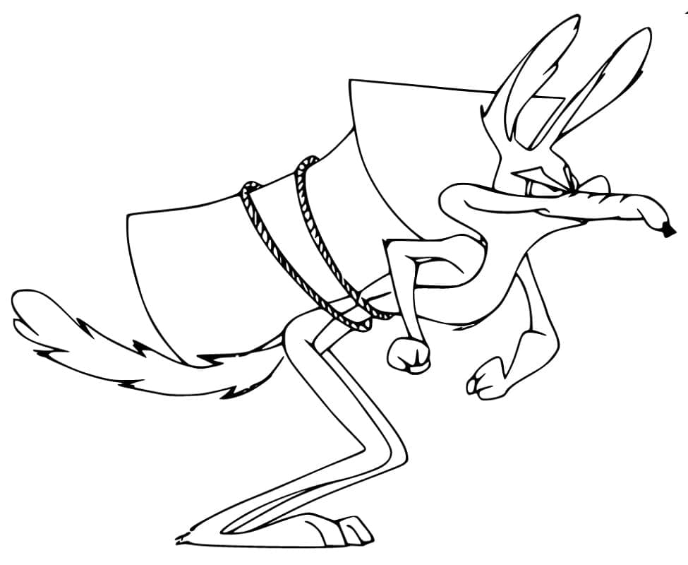 Looney Tunes Vil Coyote et Fusée coloring page