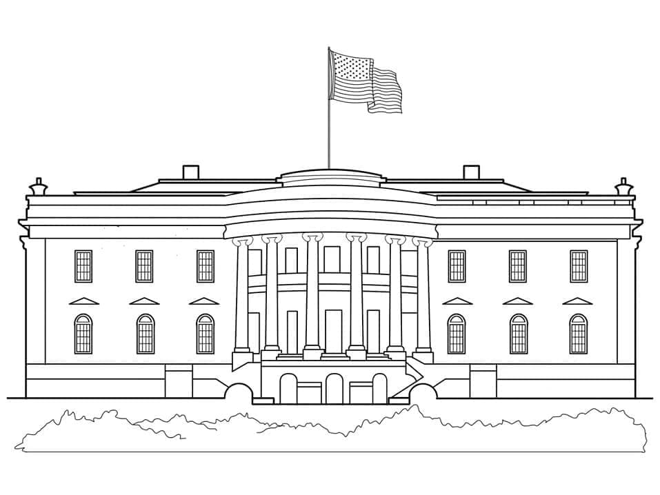 Maison Blanche coloring page