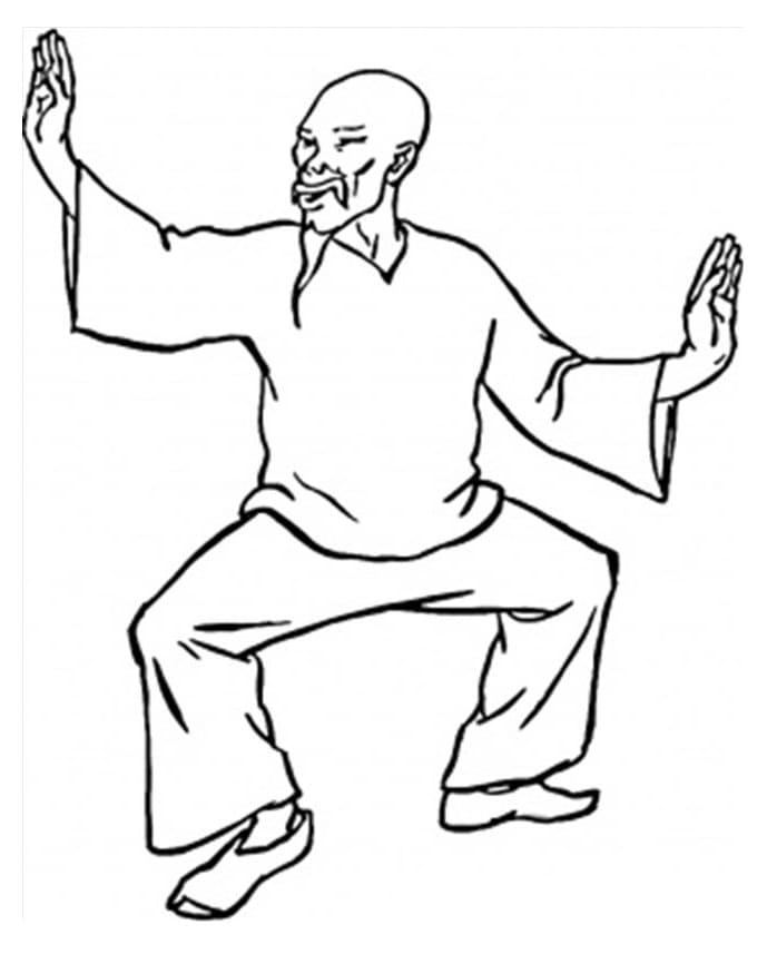 Coloriage Maître de Kung Fu
