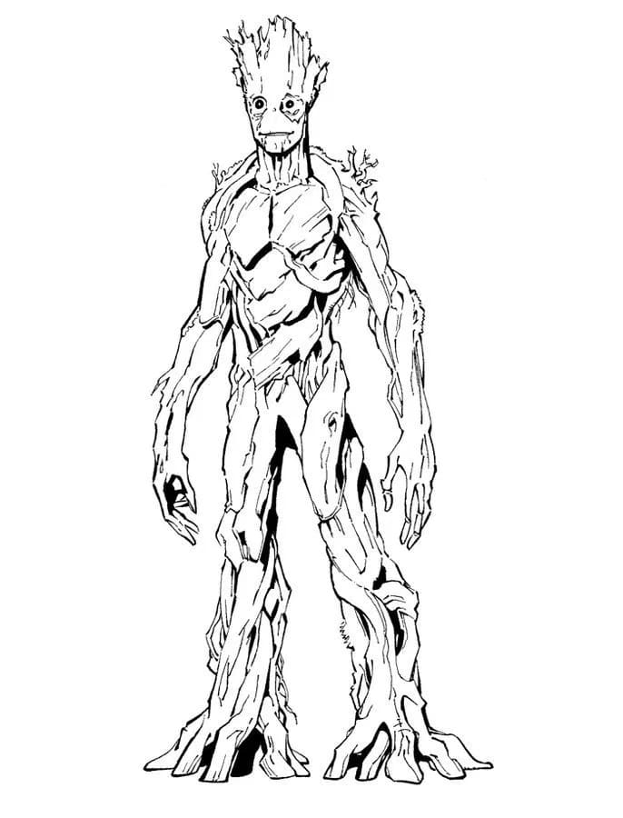 Marvel Groot coloring page