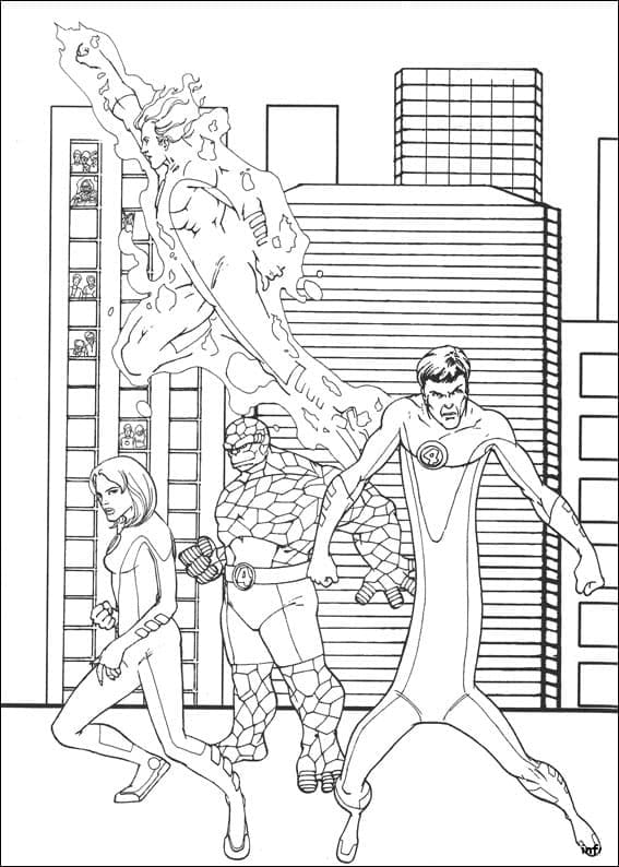 Marvel Quatre Fantastiques coloring page