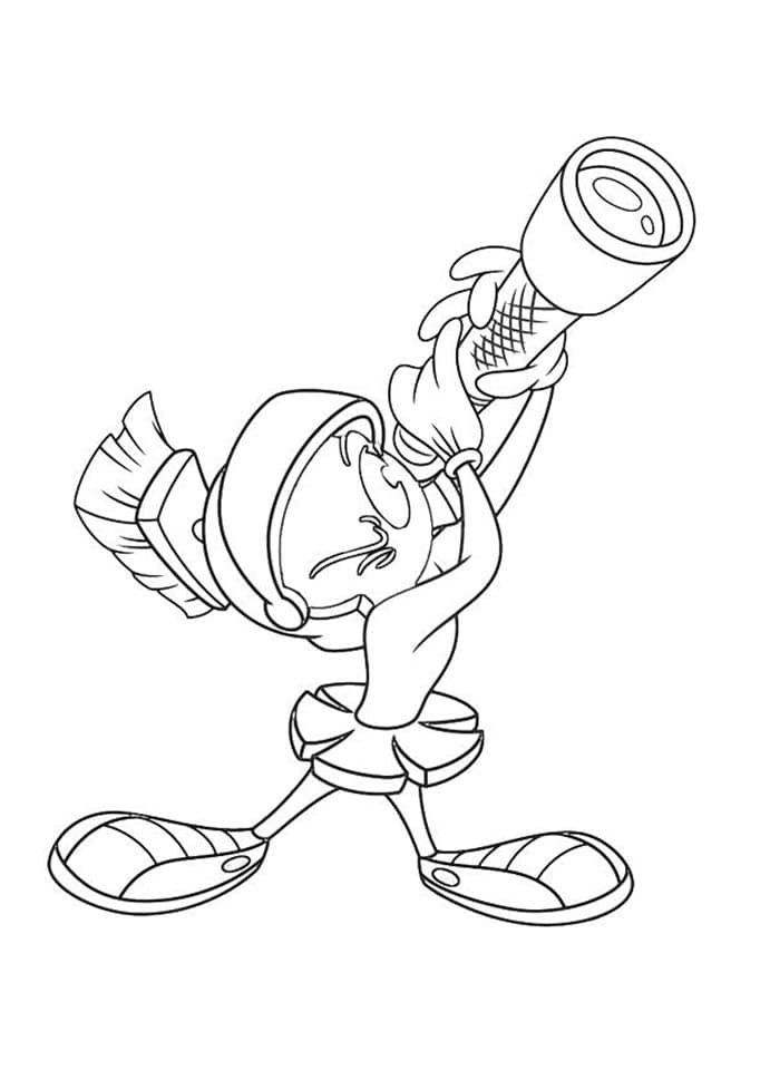 Marvin le Martien dans Looney Tunes coloring page