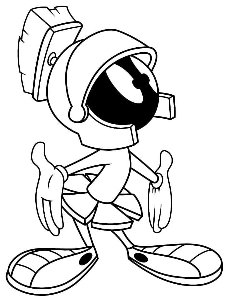 Marvin le Martien de Looney Tunes coloring page