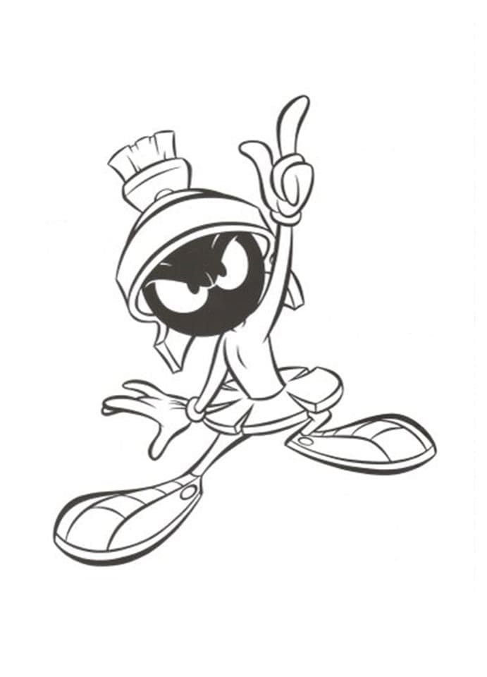 Marvin le Martien Looney Tunes coloring page
