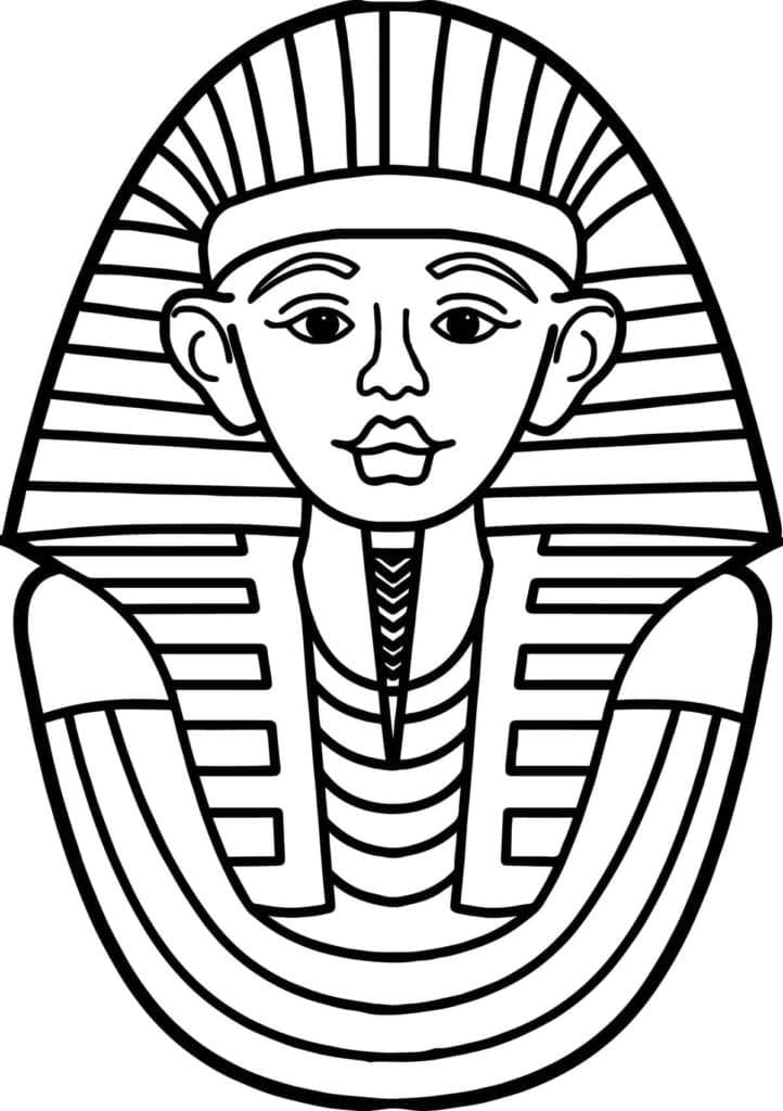 Masque de Pharaon coloring page