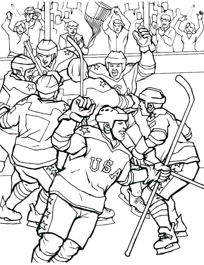 Coloriage Match de Hockey