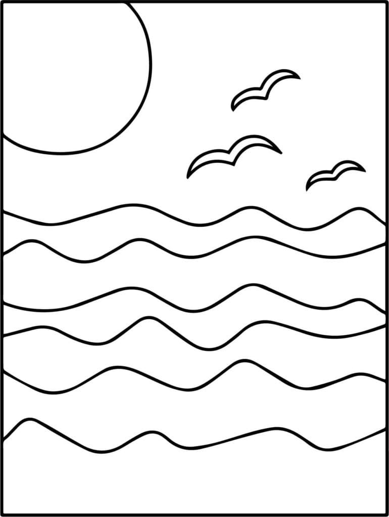 Mer Simple coloring page