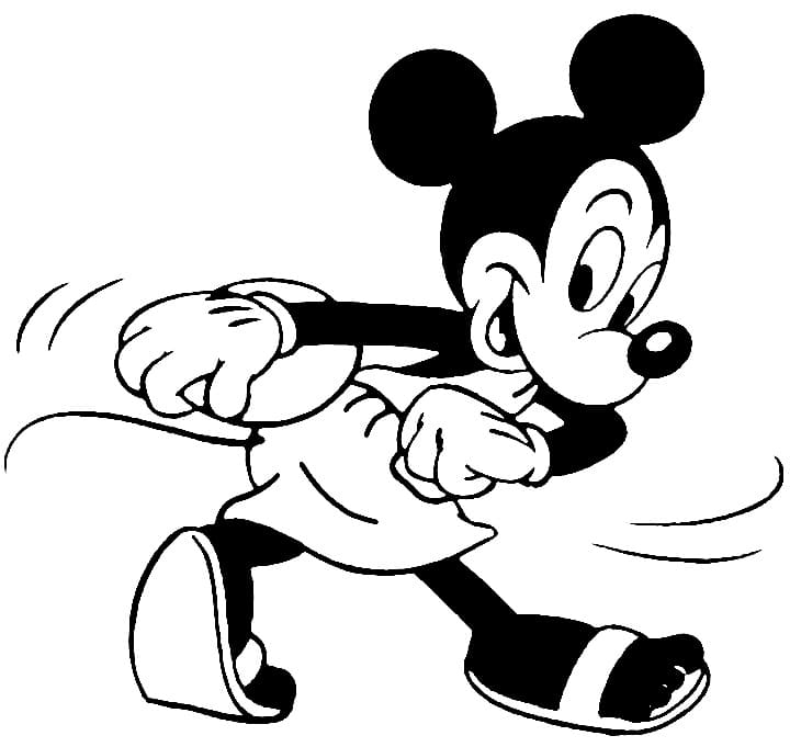Coloriage Micky Mouse Athlétisme