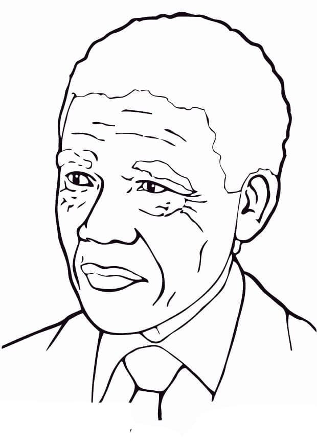 Coloriage Nelson Mandela