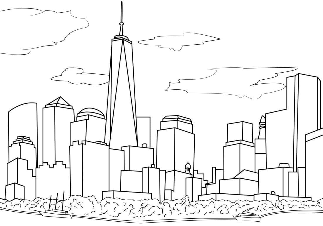 New York coloring page