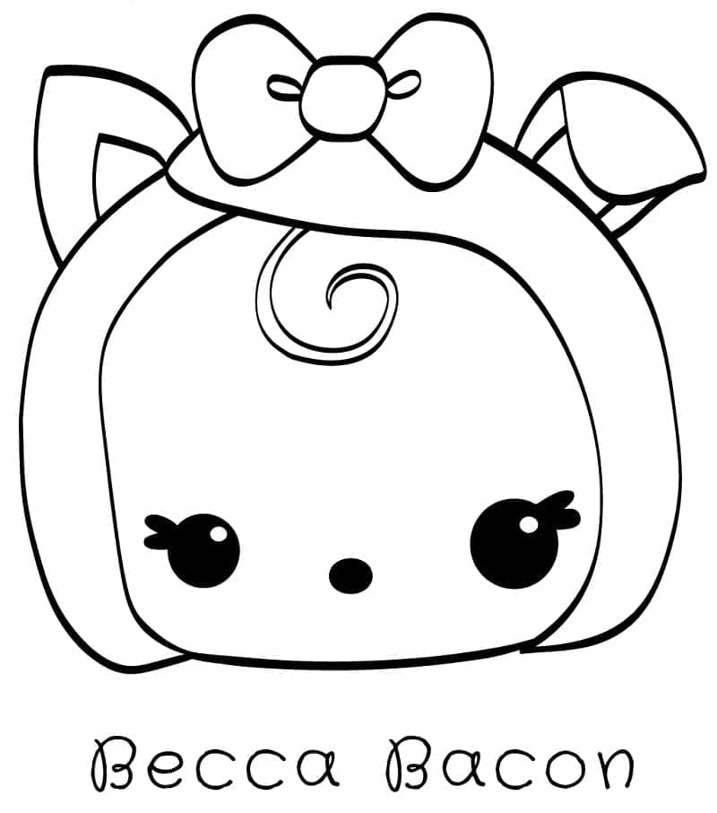 Num Noms Becca Bacon coloring page