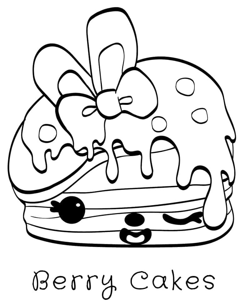 Num Noms Berry Cakes coloring page