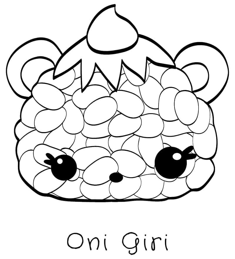Num Noms Oni Giri coloring page