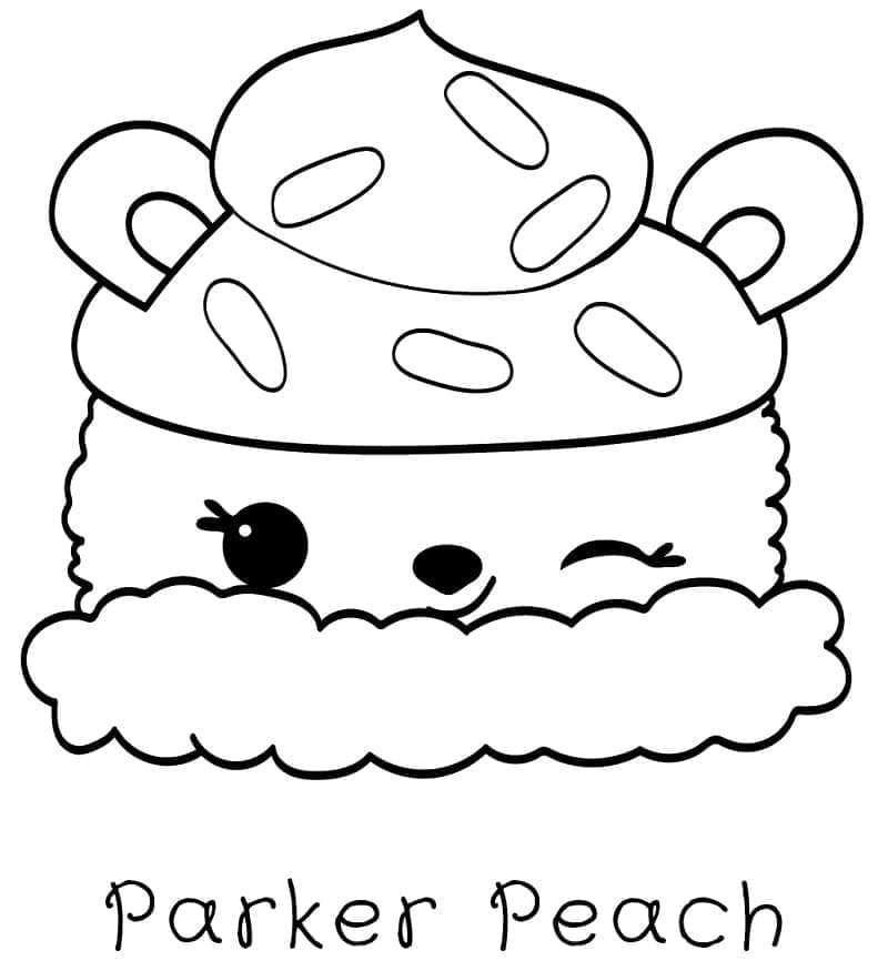 Num Noms Parker Peach coloring page