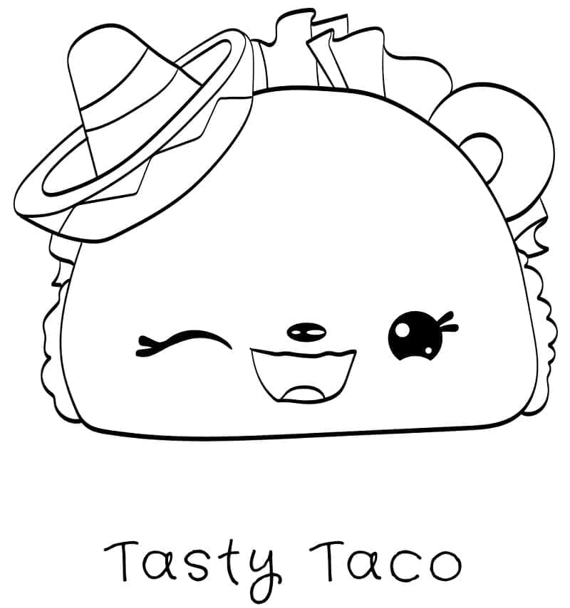 Coloriage Num Noms Tasty Taco