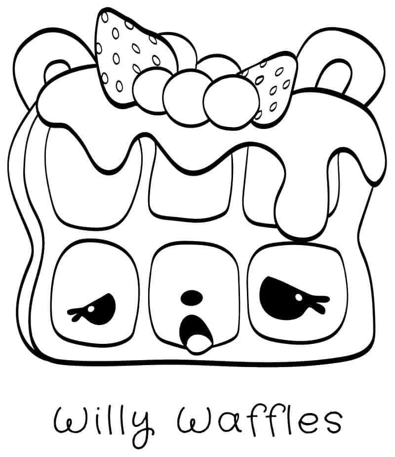 Num Noms Willy Waffle coloring page