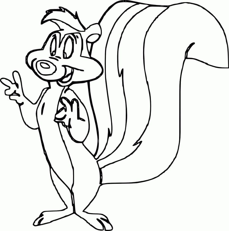 Pépé le Putois de Looney Tunes coloring page