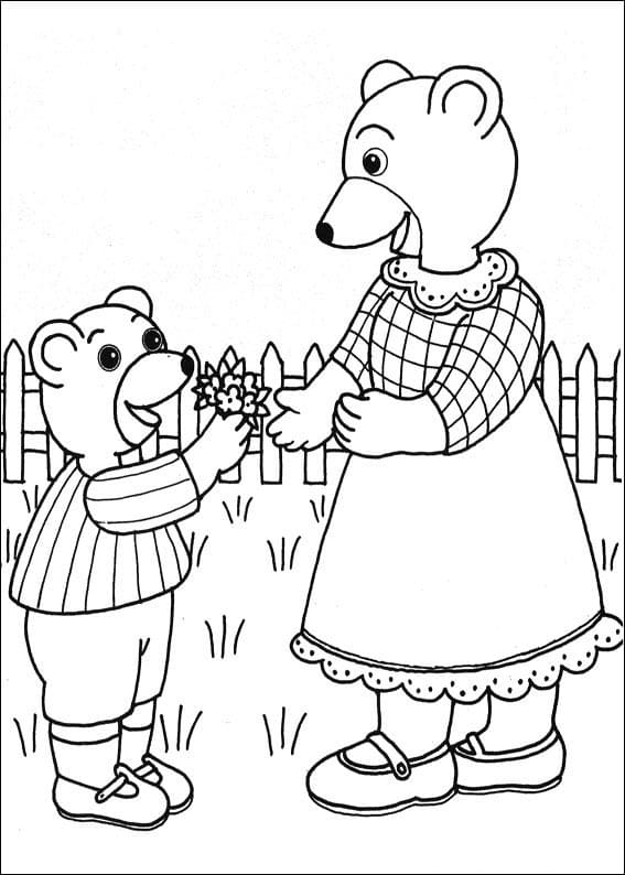 Petit Ours Brun et Maman Ourse coloring page