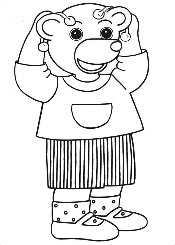 Petit Ours Brun Souriant coloring page