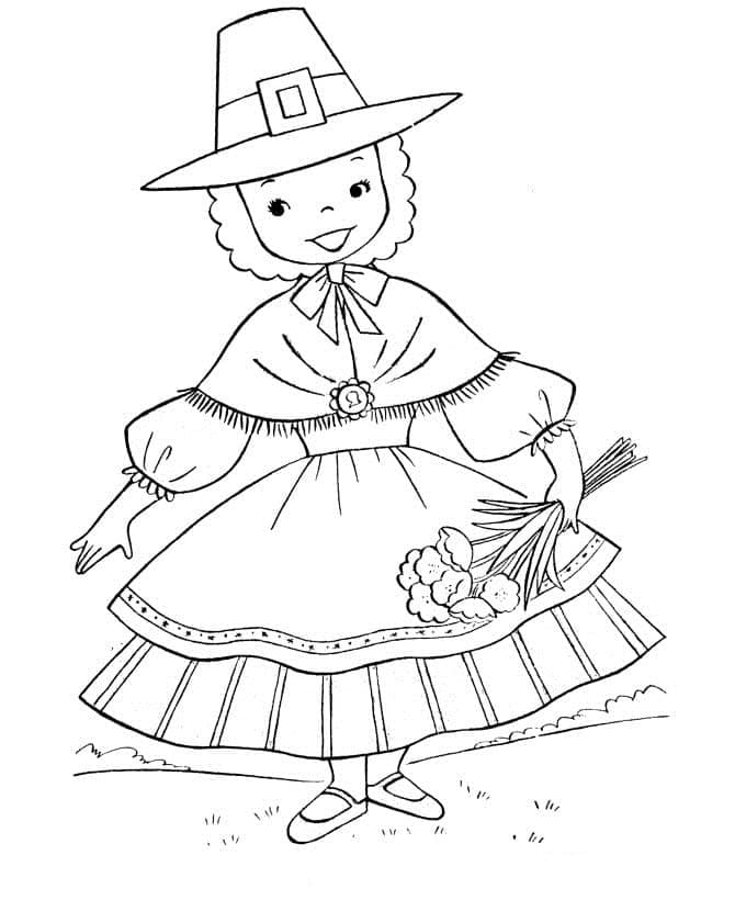 Petite Fille Irlandaise coloring page