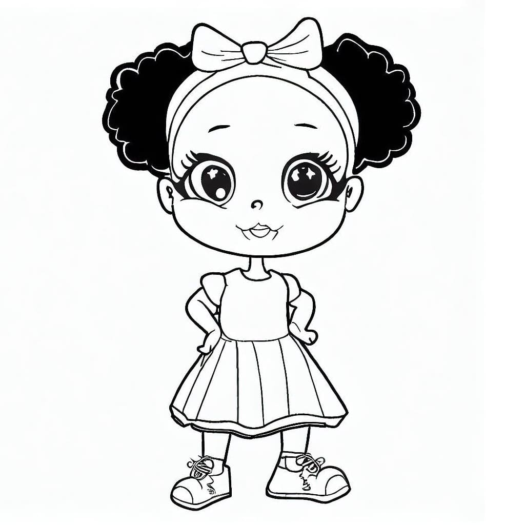 Petite Fille Mignonne coloring page