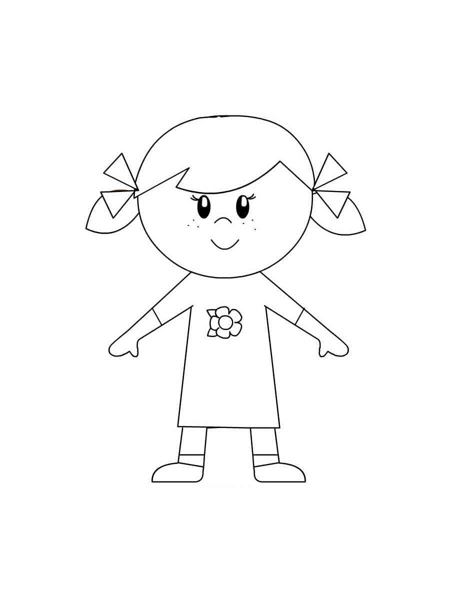 Petite Fille Simple coloring page