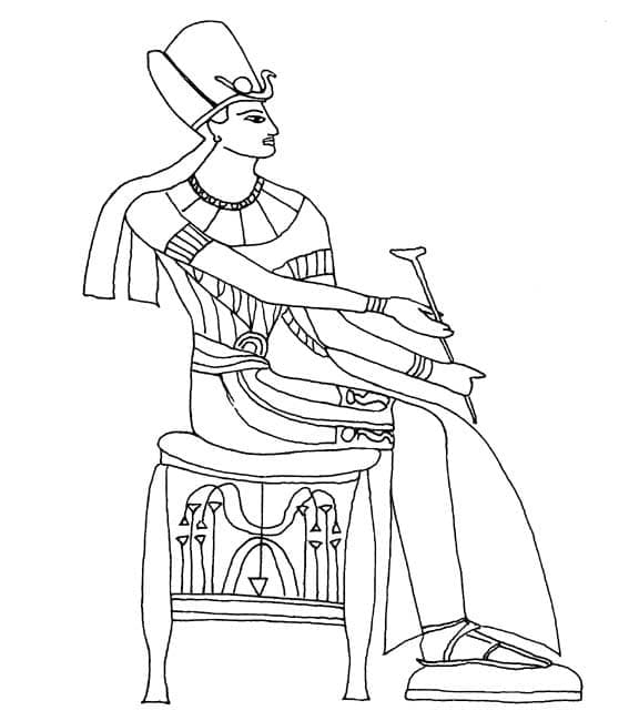 Pharaon de l’Egypte coloring page