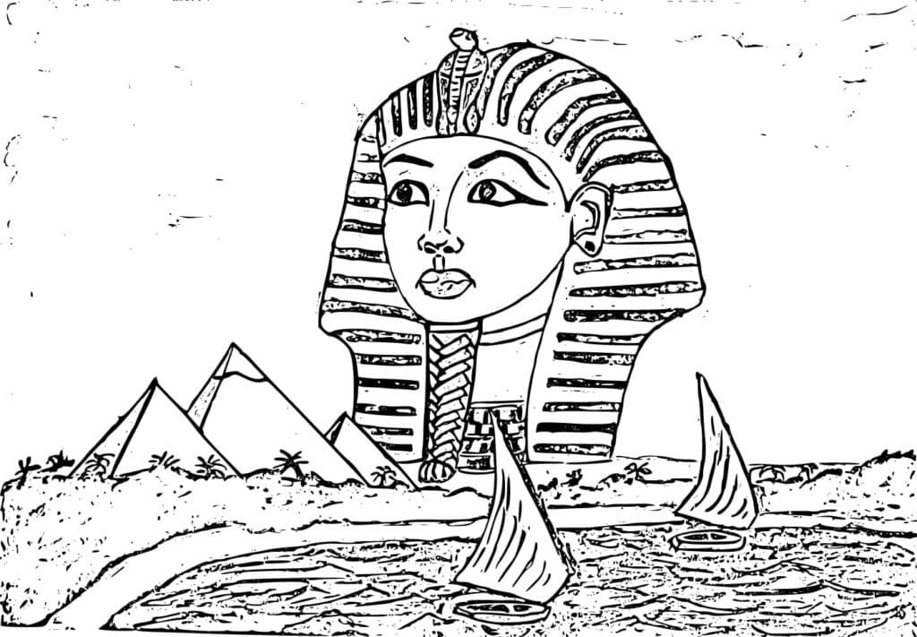 Pharaon Gratuit Pour les Enfants coloring page