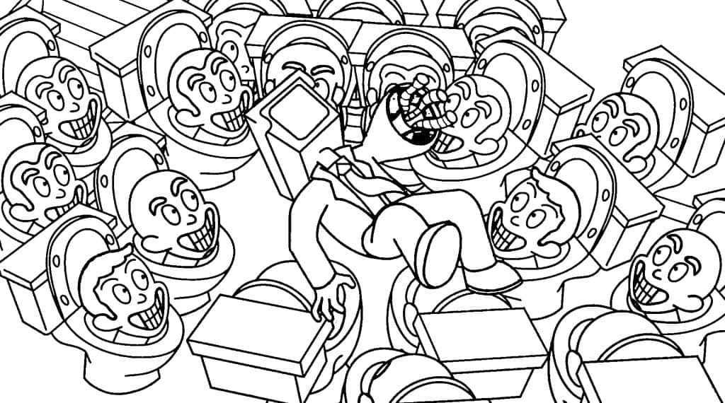 Photo de Skibidi Toilet coloring page