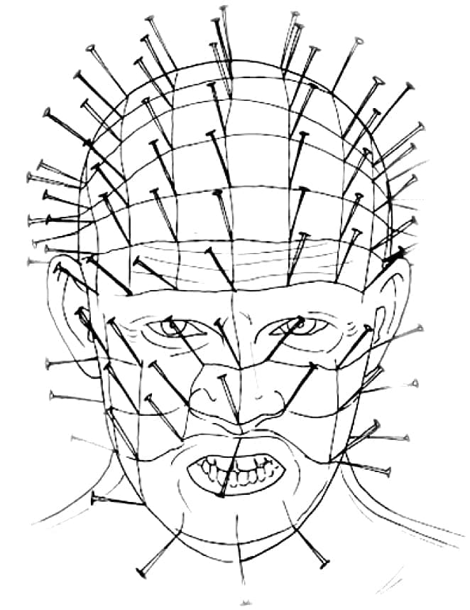 Pinhead coloring page