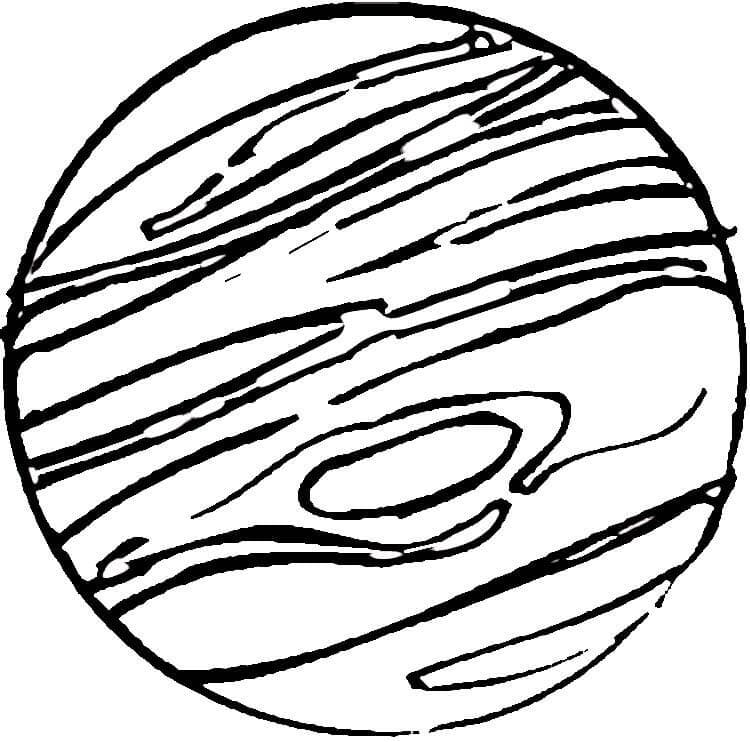 Coloriage Planète Jupiter