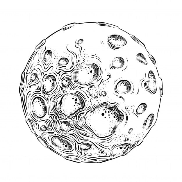 Planète Lune coloring page